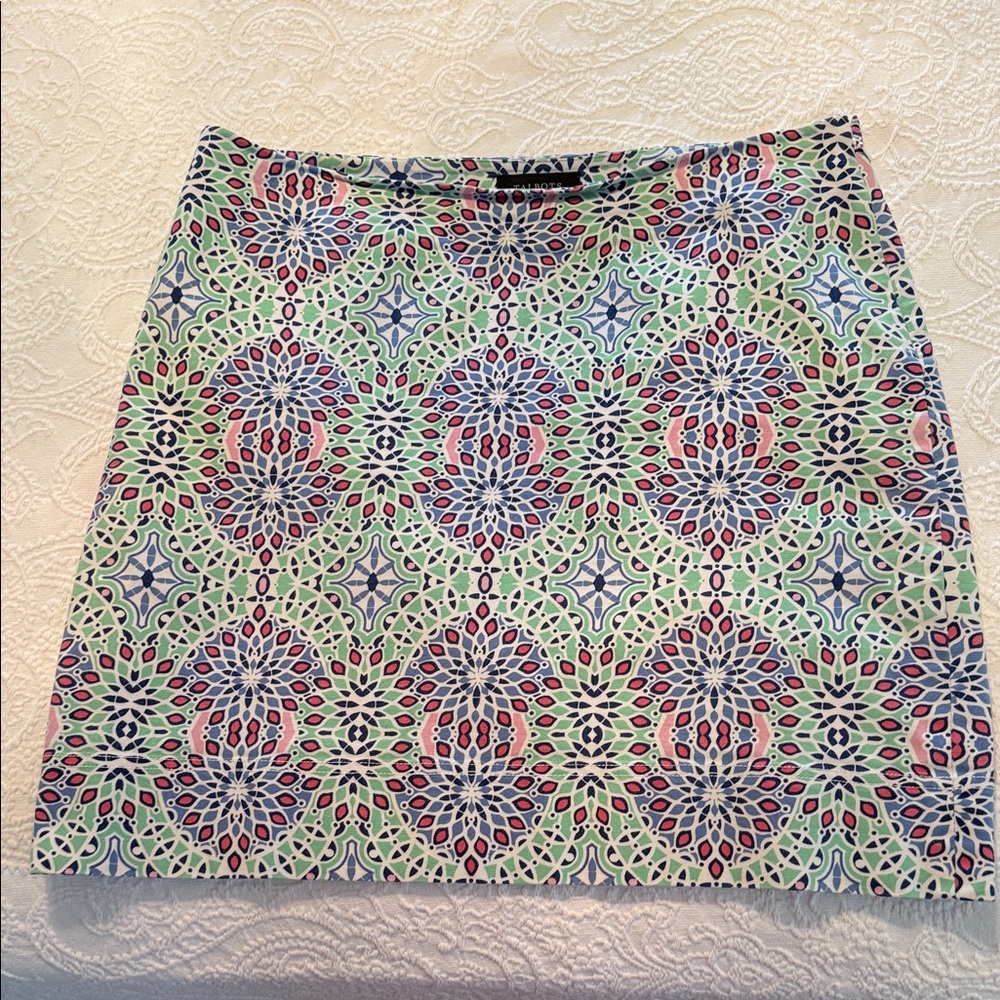Talbots Multicolor Patterned Pencil Skirt